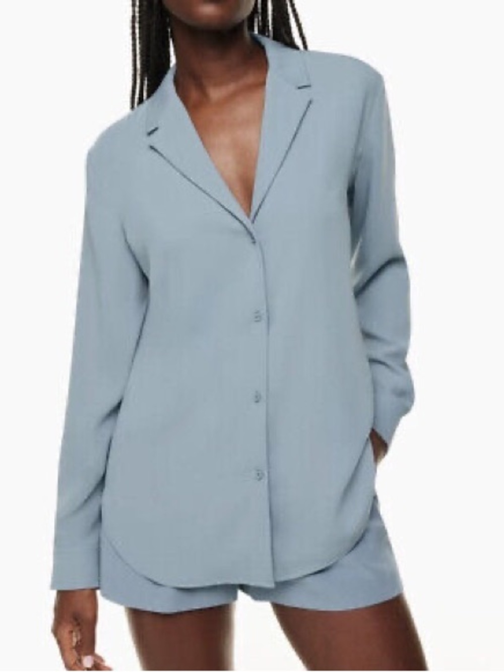 Babaton Monocle Shirt in Slab Blue
